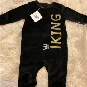 ⚡️⚡️⚡️⚡️Mignon Monde black velour footie